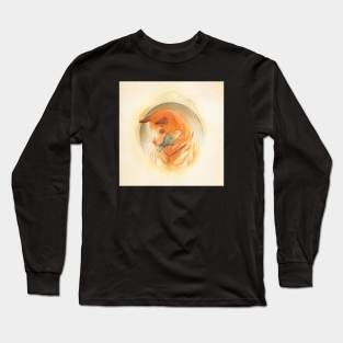 Shiba Inu and Cockatiel Birb Cuddle Long Sleeve T-Shirt